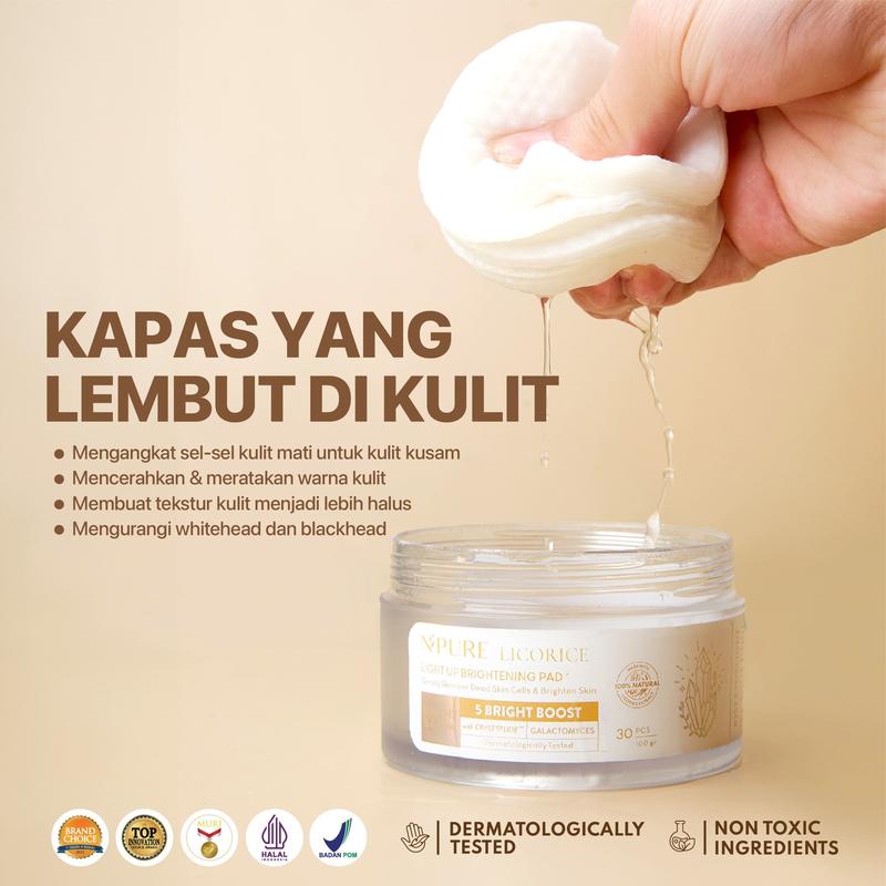 【Paket Hemat】NPURE Bundle Exfo CICA Clear Pad + Licorice Brightening Pad /kapas eksfoliasi/skincare bundling set/kapas angkat sel kulit mati/kapas sel kulit mati/skincare/kapas komedo/kapas muka kering/muka jerawat/skincare rutin/paket skincare - 4