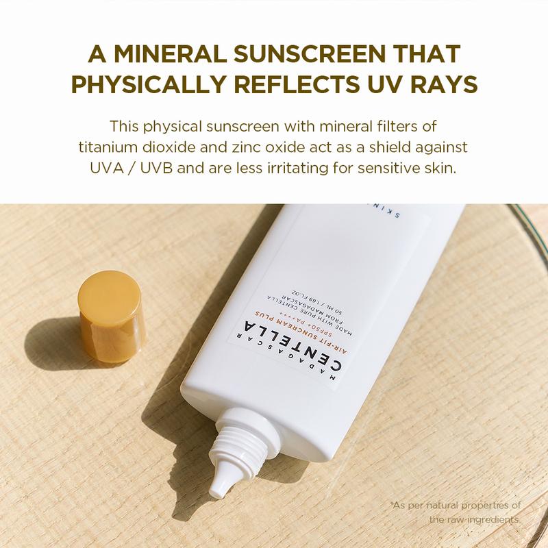 SKIN1004 Madagascar Centella Air-Fit Suncream Plus (Renewal) 50ml Berminyak Kusam Muka Melindungi Kulit - 5