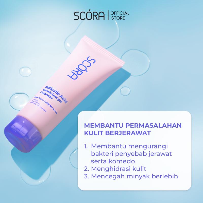 [Pre-Order] SCORA Salicylic Acid Gentle Low pH Cleanser Sabun Cuci Muka Oily Acne Prone Skin Friendly - 4