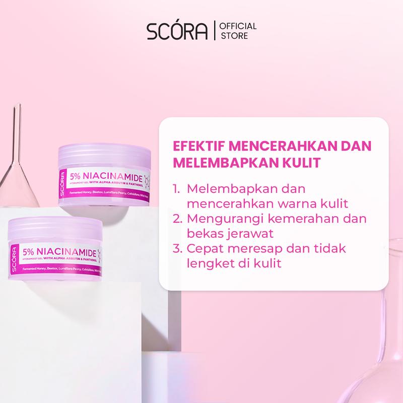 [NEW] SCORA 5% Niacinamide Hydramoist Gel with Alpha Arbutin & Panthenol 45ML - 4