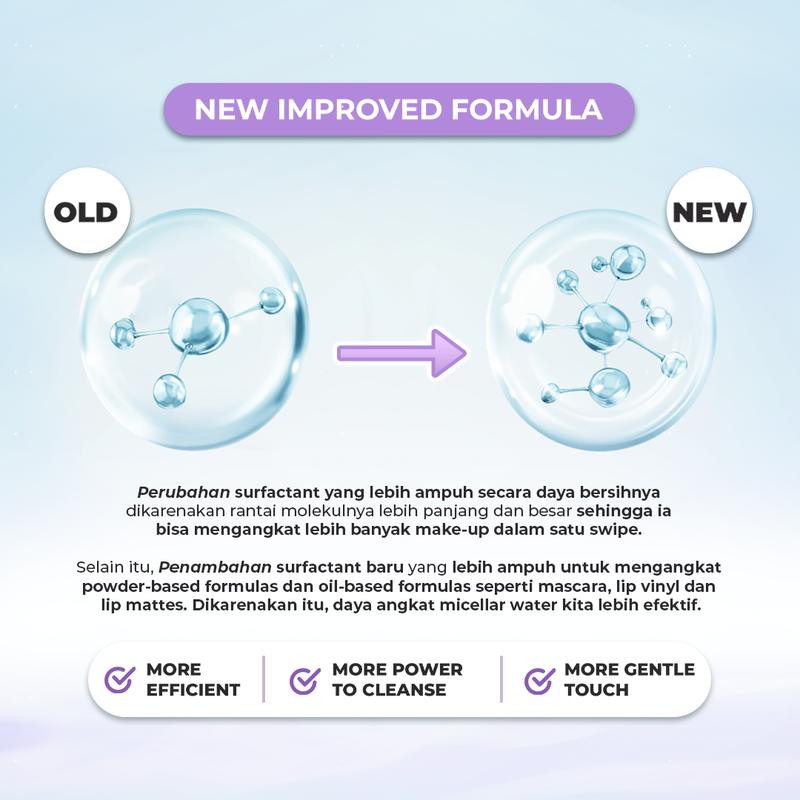 [NEW PACKAGE & IMPROVE FORMULA] > Facetology Triple Care Acne Calm Micellar Water 300ML, Remover untuk membersihkan Kotoran Wajah Berminyak & Berjerawat, Acid - 4