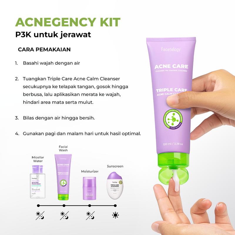[NEW LAUNCH] Facetology Triple Care Acne Calm Cleanser 100ml - 5