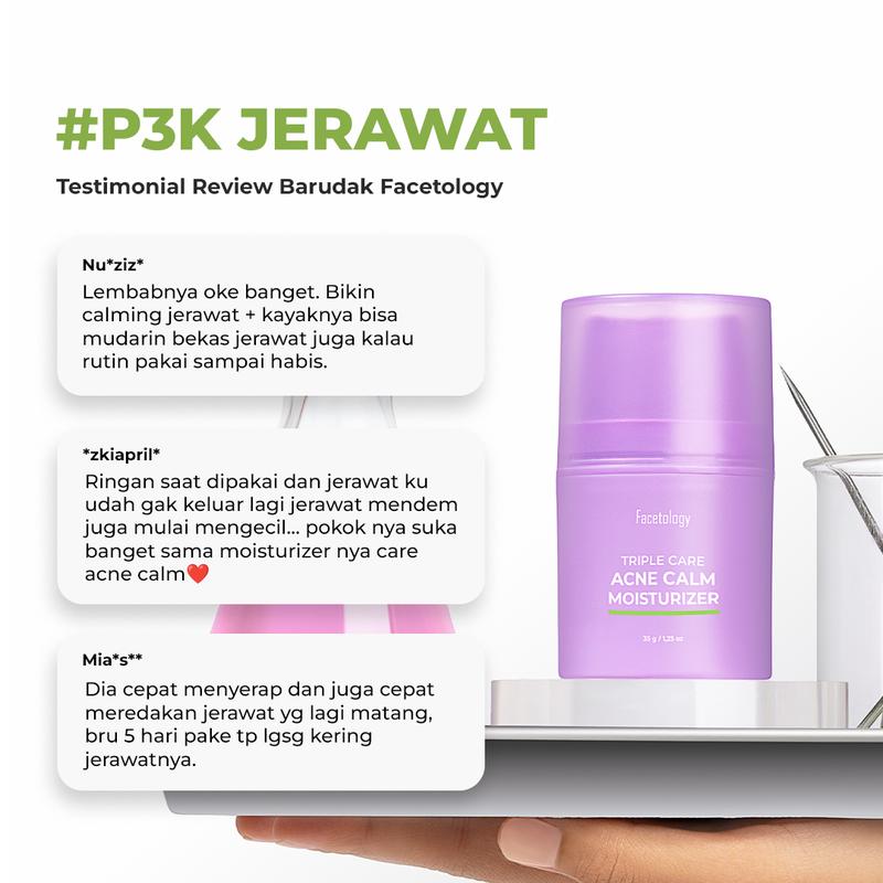 [NEW LAUNCH] Facetology Triple Care Acne Calm Moisturizer 35 Gr untuk Kulit Berminyak Berjerawat - 5