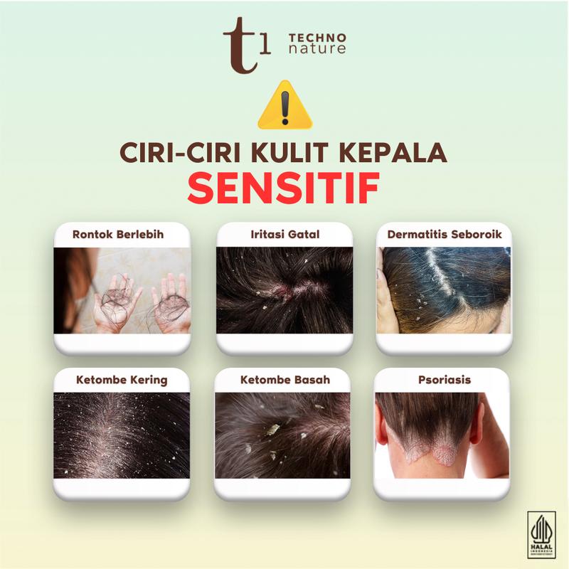 PAKET ISI 2 Makarizo T1 Techno Nature Equalizer Shampoo & Conditioner 180 mL - Shampo Conditioner Non SLS / Sampo Conditioner / Gentle Shampoo Conditioner / Paraben Free / No Sulfat / Hair Care Hair Treatment Perawatan Rambut / Haircare - 2