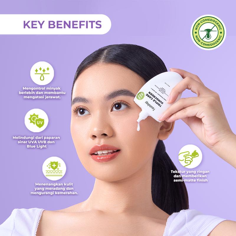 [MURCE POLL] Facetology [SPF ASLI DI UJI INVIVO INVITRO] Triple Care Sunscreen SPF 40 PA+++ 40ML - 2