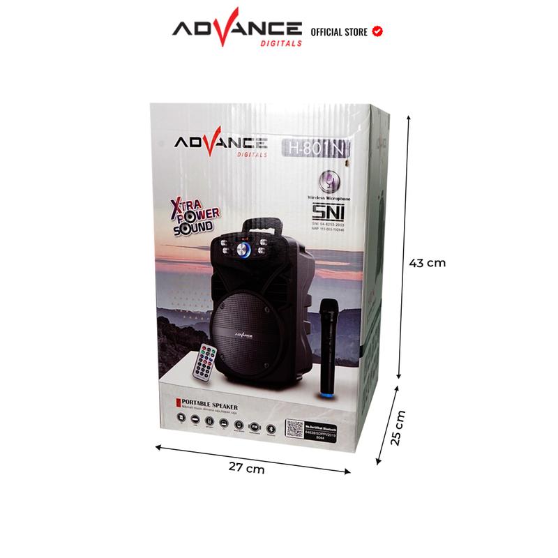 Speaker Bluetooth Portable Mic Wireless Advance H801N Speaker Meeting Rumah dan Luar Ruangan - 1