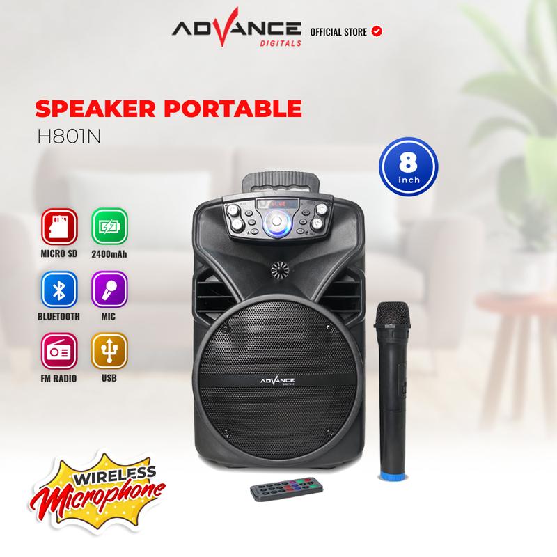 Speaker Bluetooth Portable Mic Wireless Advance H801N Speaker Meeting Rumah dan Luar Ruangan - 2