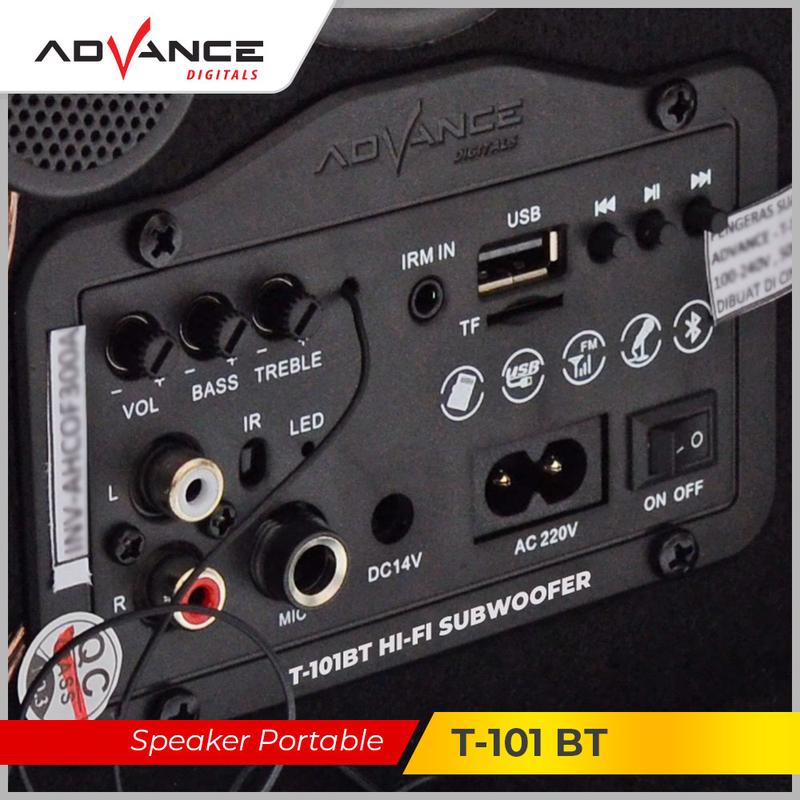 Speaker Karaoke Advance T-101BT speaker multimedia With Subwoofer System + Bluetooth Garansi Resmi Advance 1 Tahun Speakers Bass - 4