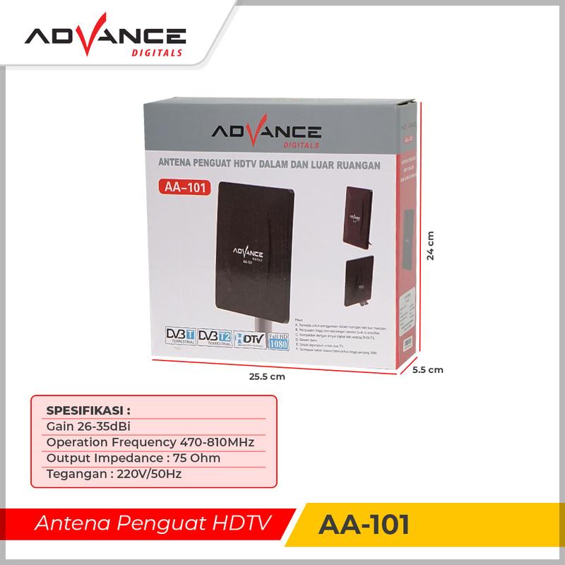 Antena Tv Digital Advance AA-101 antena tv digital indoor/outdoor kabel - 2