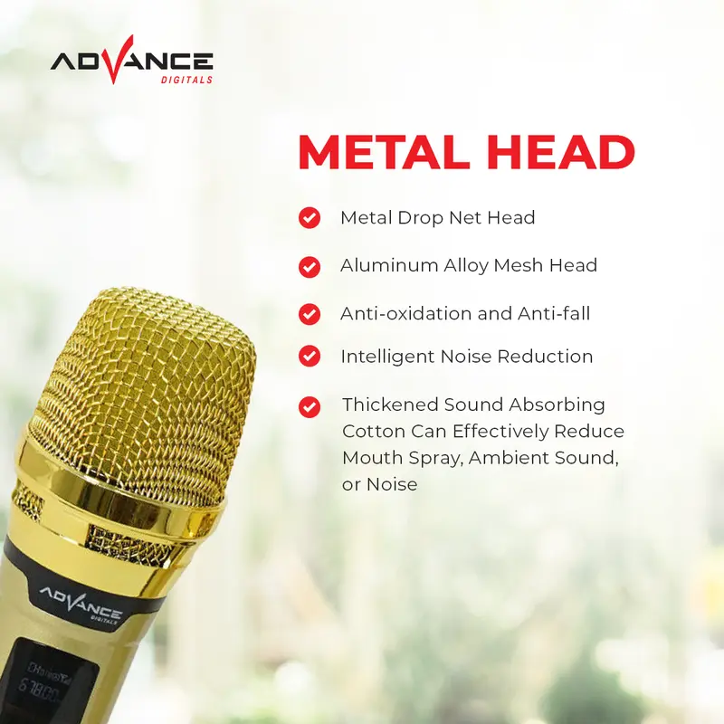 Advance Microphone Double Wireless MIC-206 Mic Mikrofon - 4