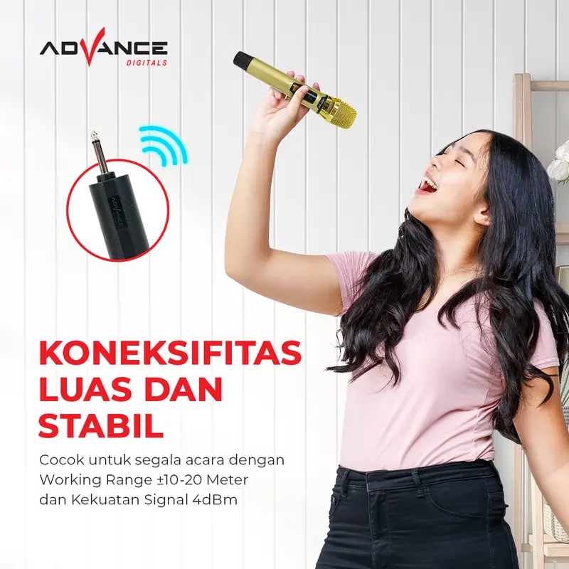 Advance Microphone Double Wireless MIC-206 Mic Mikrofon - 5