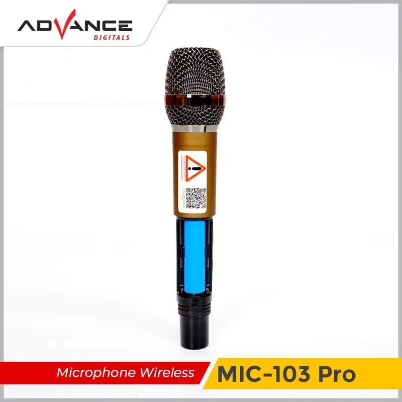 Advance Mic-103 Pro Microphone Wireless Bahan Metal Jarak 50 Meter - Garansi Resmi - 3