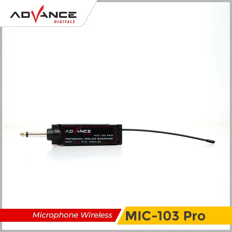 Advance Mic-103 Pro Microphone Wireless Bahan Metal Jarak 50 Meter - Garansi Resmi - 5
