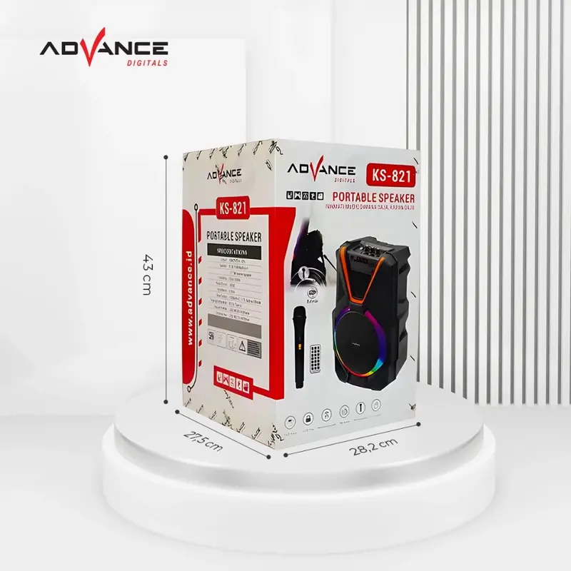 Advance KS821 Speaker Meeting Bluetooth Salon Aktif 8" Gratis 2 Microphone Wireless - 1