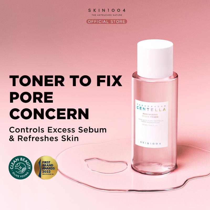 SKIN1004 Madagascar Centella Poremizing Clear Toner 210ml Perawatan Wajah Masalah Pori Pori Membersihkan kotoran