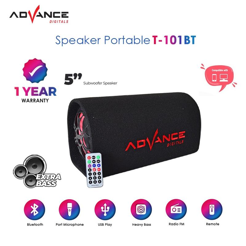 Speaker Karaoke Advance T-101BT speaker multimedia With Subwoofer System + Bluetooth Garansi Resmi Advance 1 Tahun Speakers Bass