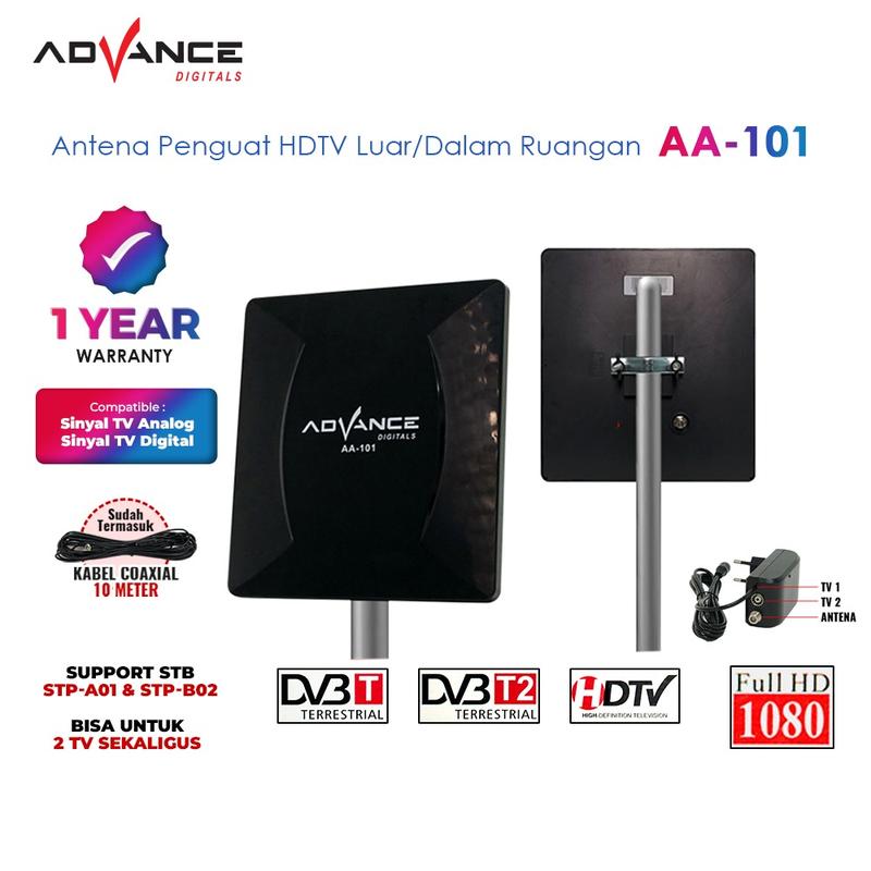 Antena Tv Digital Advance AA-101 antena tv digital indoor/outdoor kabel